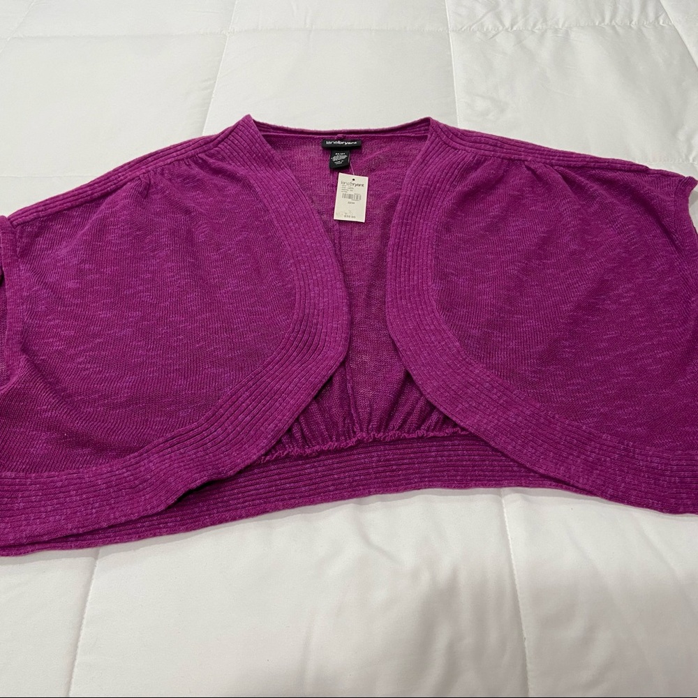 Lane Bryant bright purple shrug/cocoon sweater/cardigan